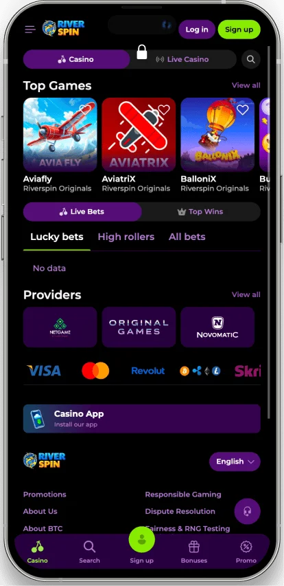 Riverspin application